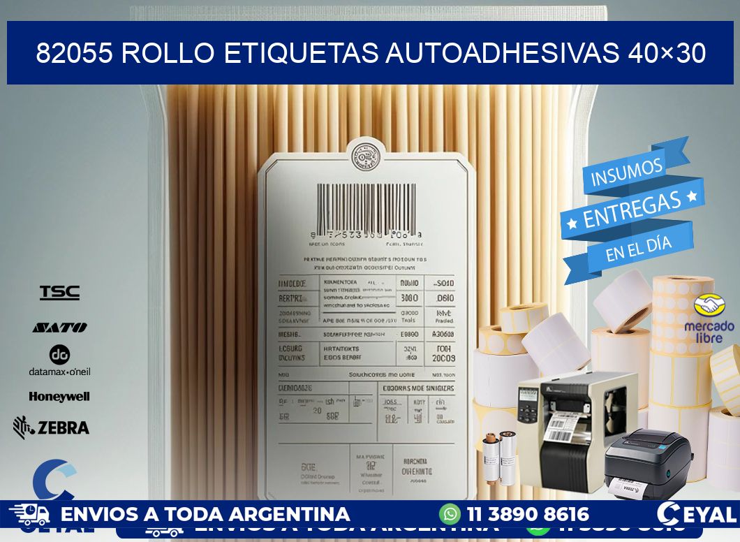 82055 Rollo Etiquetas autoadhesivas 40×30