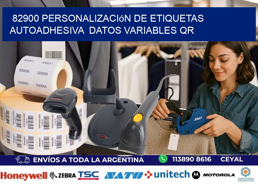 82900 Personalización de etiquetas autoadhesiva  datos variables QR