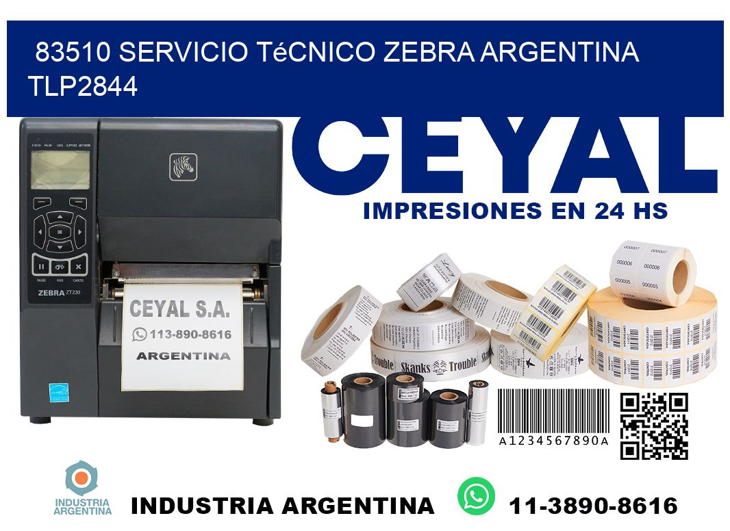 83510 servicio técnico zebra argentina TLP2844