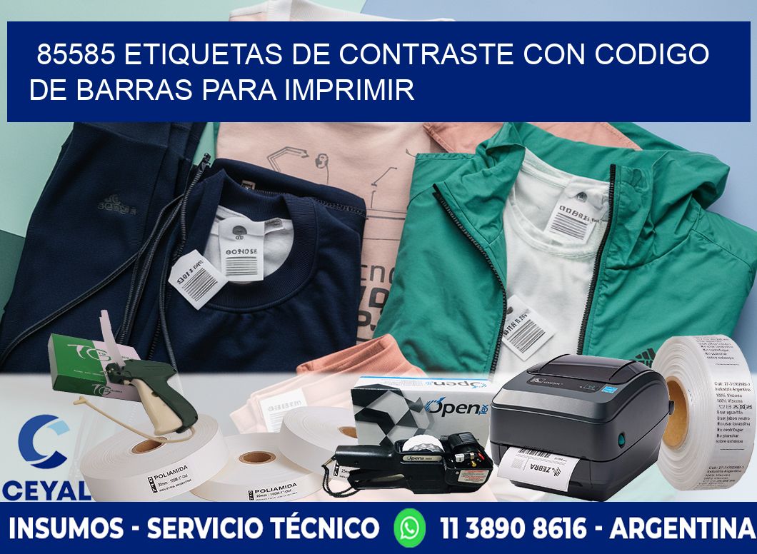 85585 etiquetas de contraste con codigo de barras para imprimir