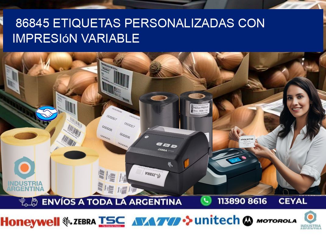 86845 etiquetas personalizadas con impresión variable
