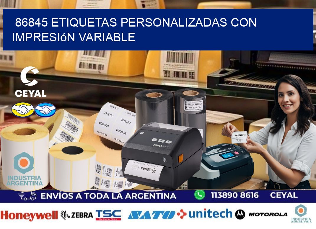 86845 etiquetas personalizadas con impresión variable