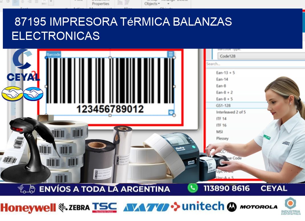 87195 impresora térmica balanzas electronicas