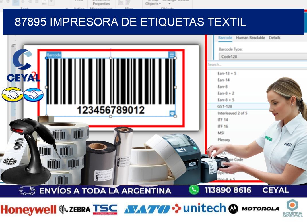87895 Impresora de etiquetas textil