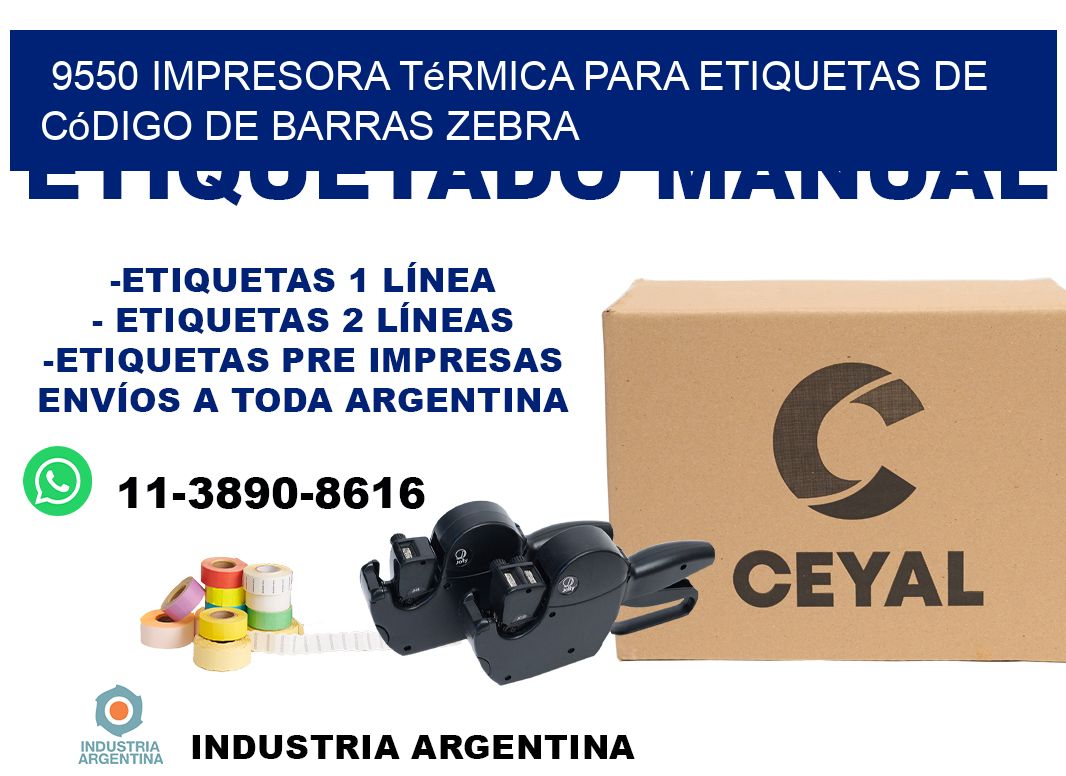 9550 impresora térmica para etiquetas de código de barras Zebra