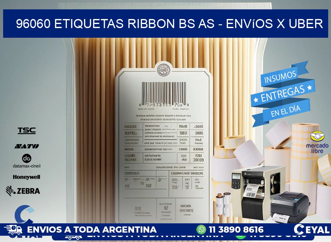96060 etiquetas ribbon bs as - envíos x uber