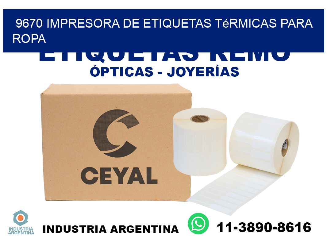 9670 impresora de etiquetas térmicas para ropa