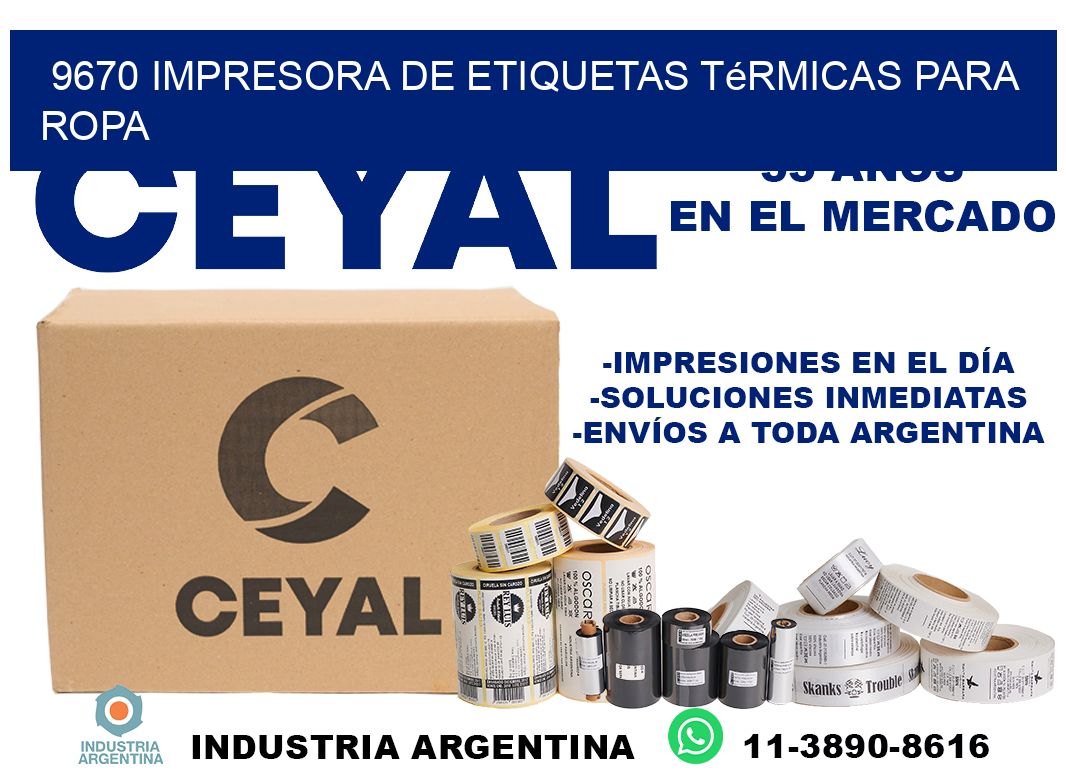 9670 impresora de etiquetas térmicas para ropa