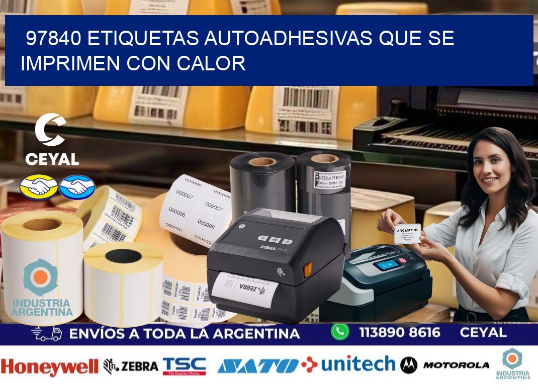 97840 etiquetas autoadhesivas que se imprimen con calor