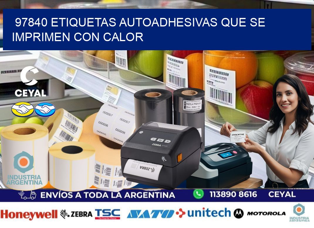 97840 etiquetas autoadhesivas que se imprimen con calor