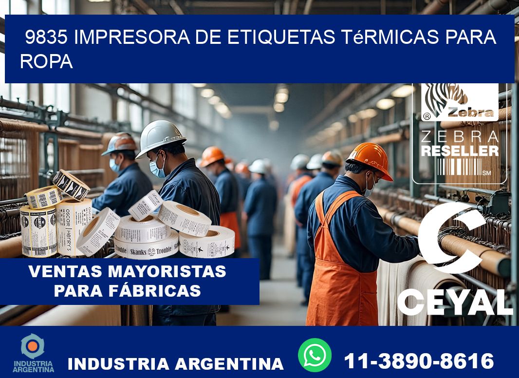 9835 impresora de etiquetas térmicas para ropa