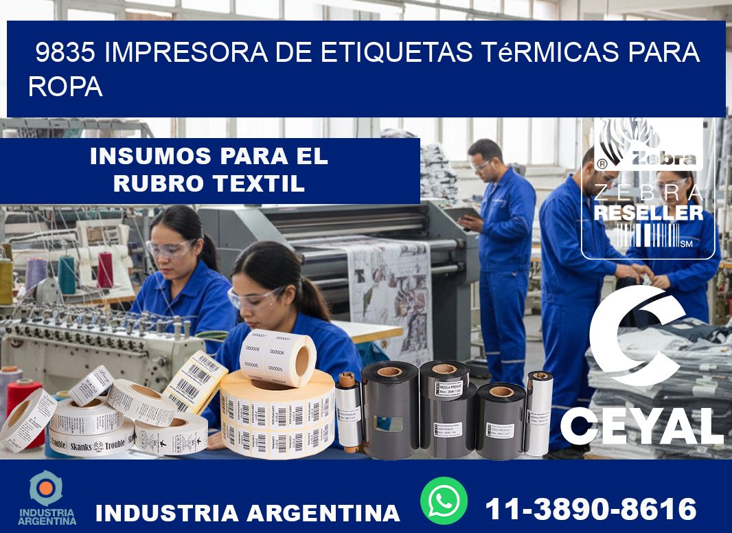 9835 impresora de etiquetas térmicas para ropa