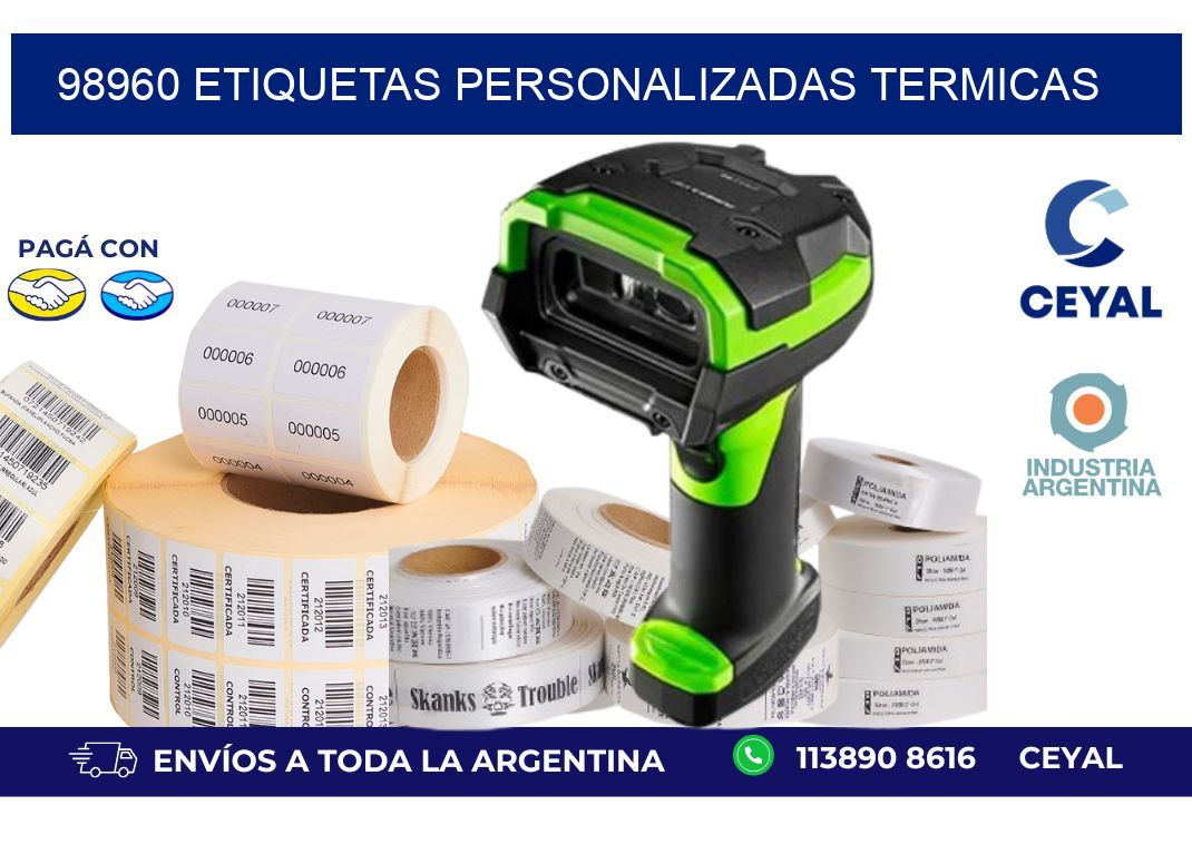 98960 Etiquetas personalizadas termicas