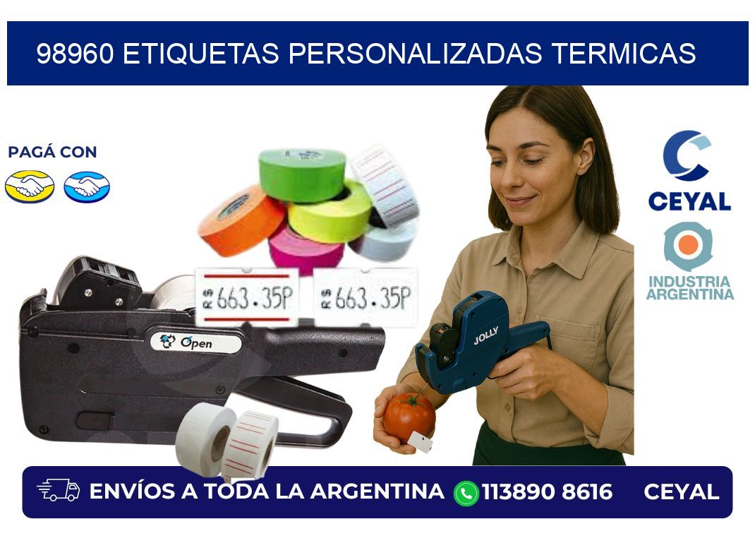 98960 Etiquetas personalizadas termicas