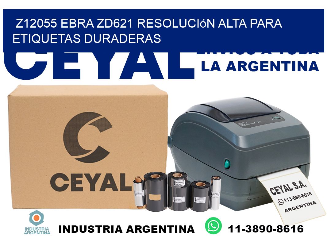 Z12055 ebra ZD621 resolución alta para etiquetas duraderas