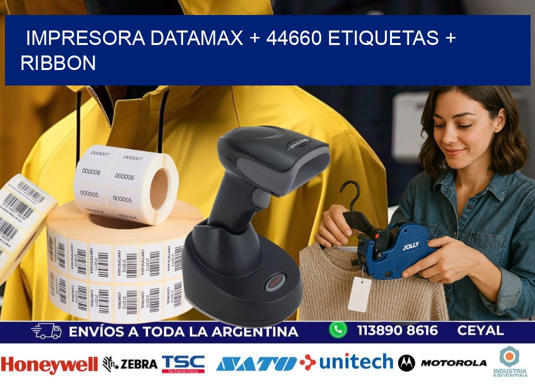 impresora DATAMAX + 44660 etiquetas + ribbon