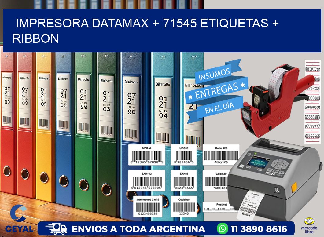 impresora DATAMAX + 71545 etiquetas + ribbon