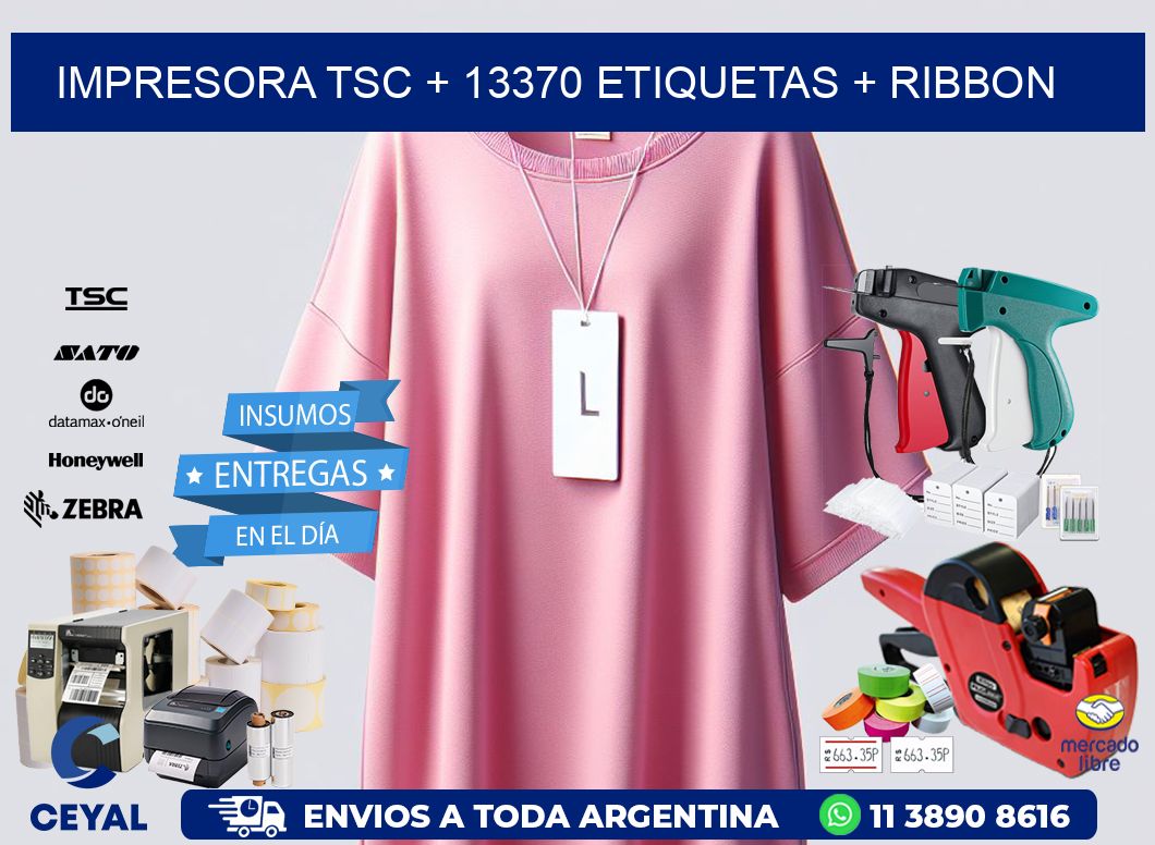 impresora TSC + 13370 etiquetas + ribbon