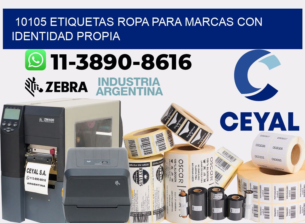 10105 Etiquetas ropa para marcas con identidad propia
