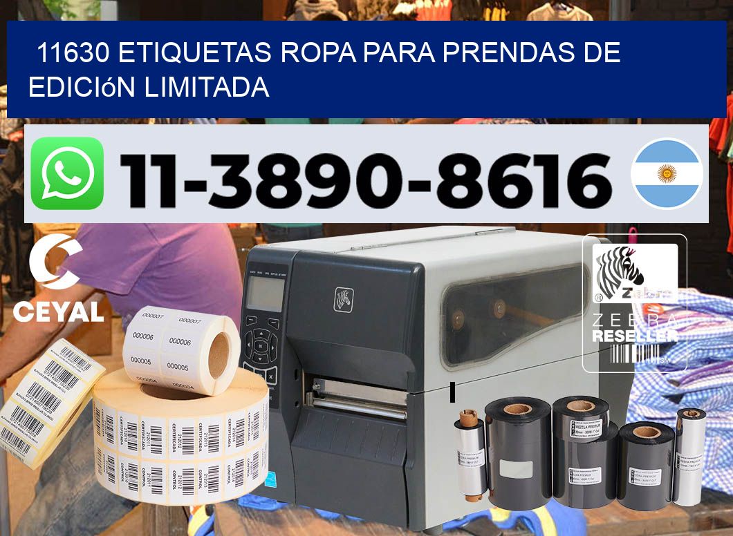 11630 Etiquetas ropa para prendas de edición limitada