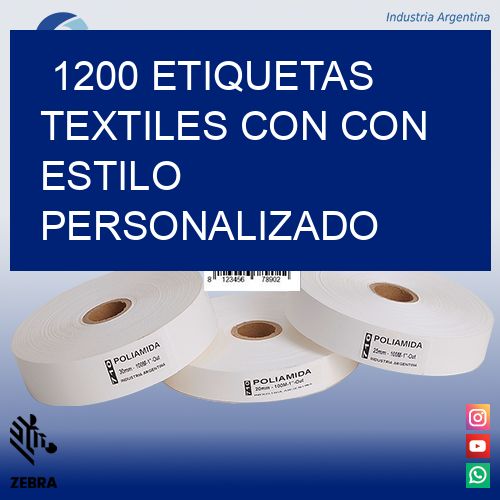 1200 Etiquetas textiles con con estilo personalizado