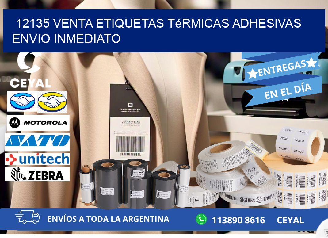 12135 venta etiquetas térmicas adhesivas envío inmediato