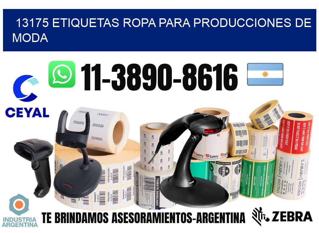 13175 Etiquetas ropa para producciones de moda