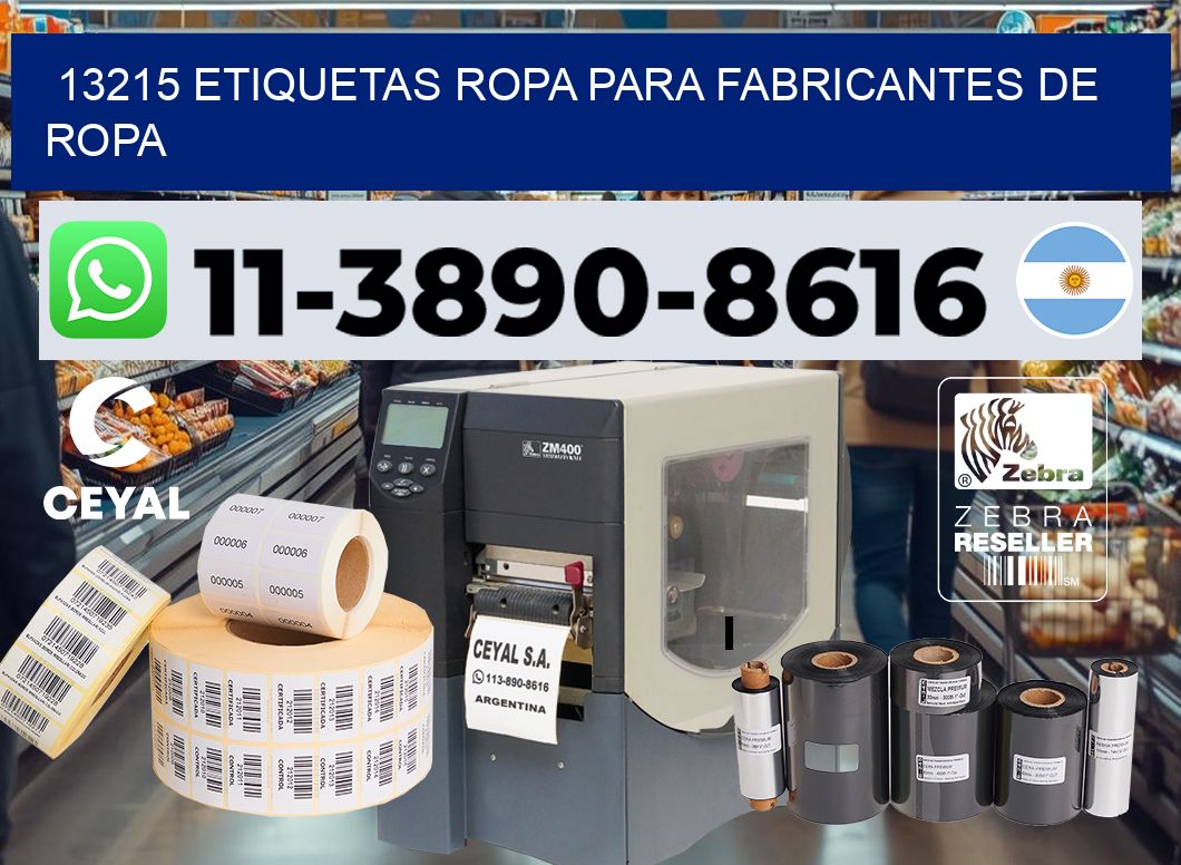 13215 Etiquetas ropa para fabricantes de ropa