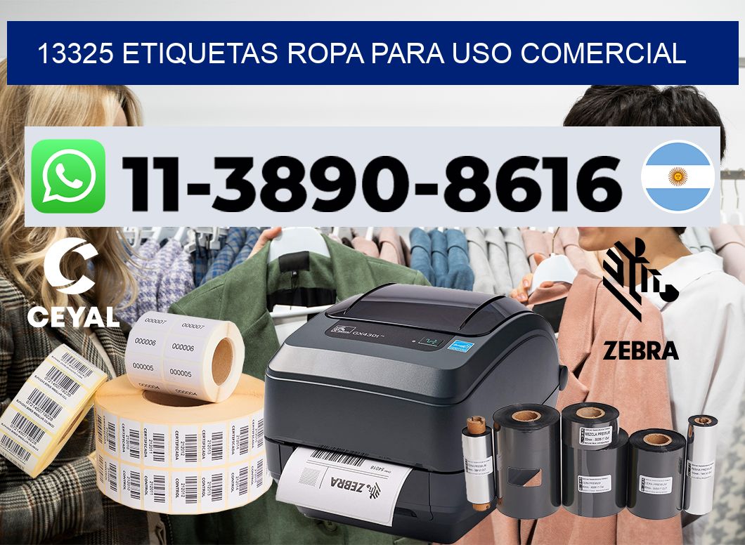13325 Etiquetas ropa para uso comercial