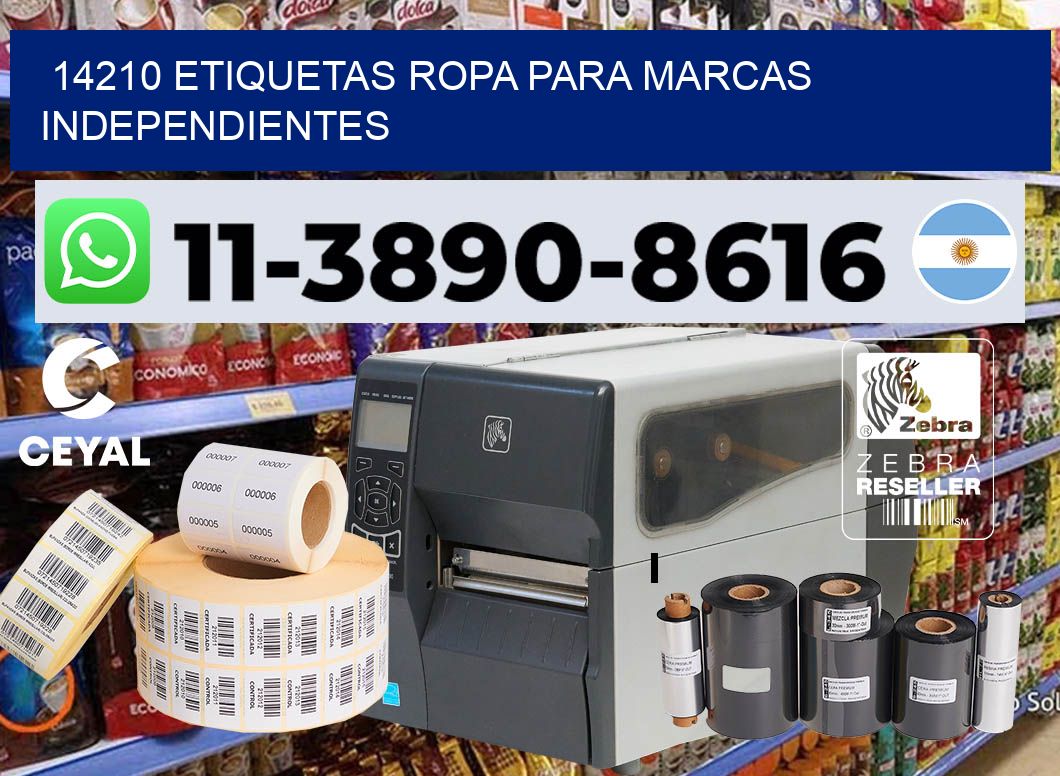 14210 Etiquetas ropa para marcas independientes