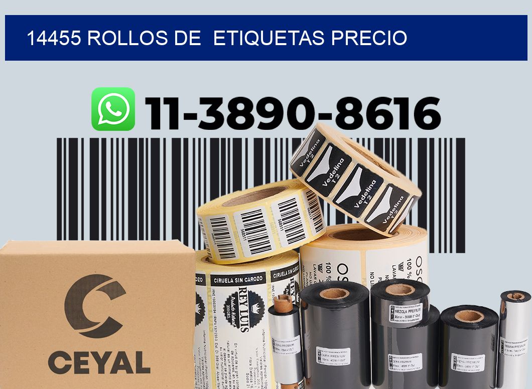 14455 rollos de  etiquetas precio