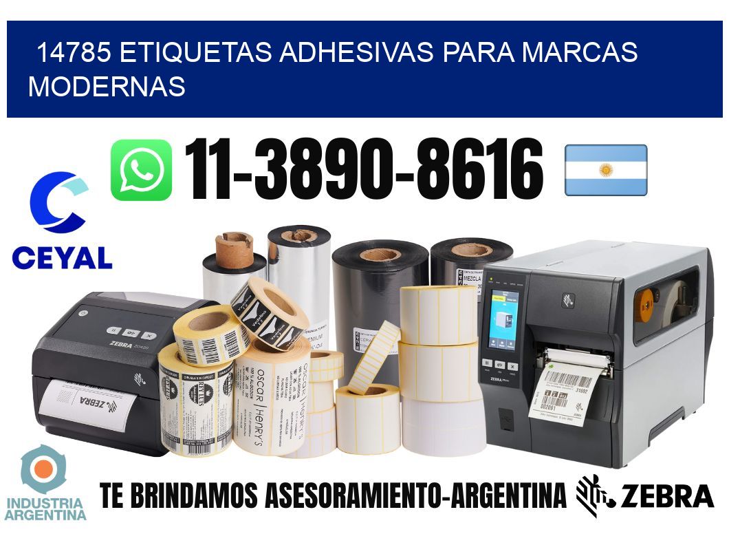 14785 Etiquetas adhesivas para marcas modernas