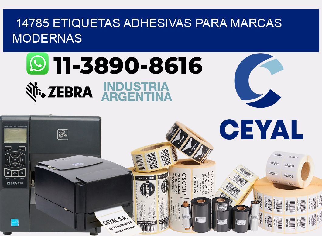 14785 Etiquetas adhesivas para marcas modernas
