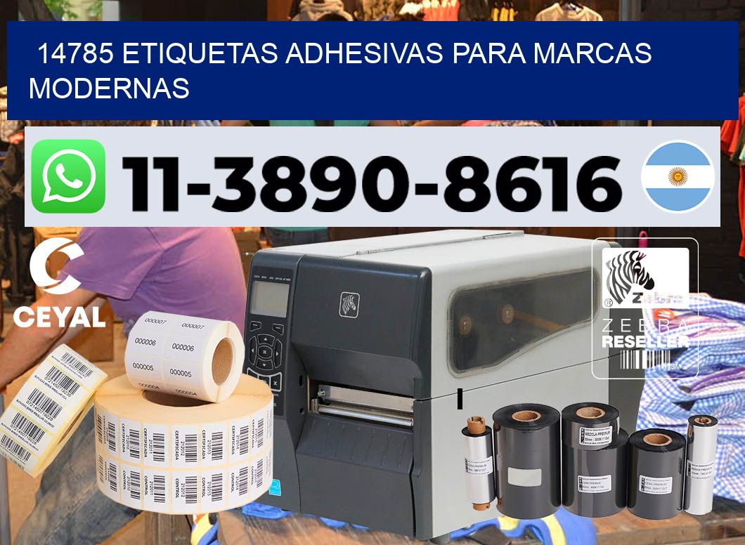 14785 Etiquetas adhesivas para marcas modernas