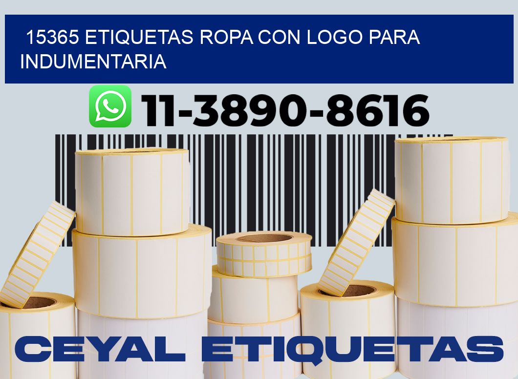 15365 Etiquetas ropa con logo para indumentaria