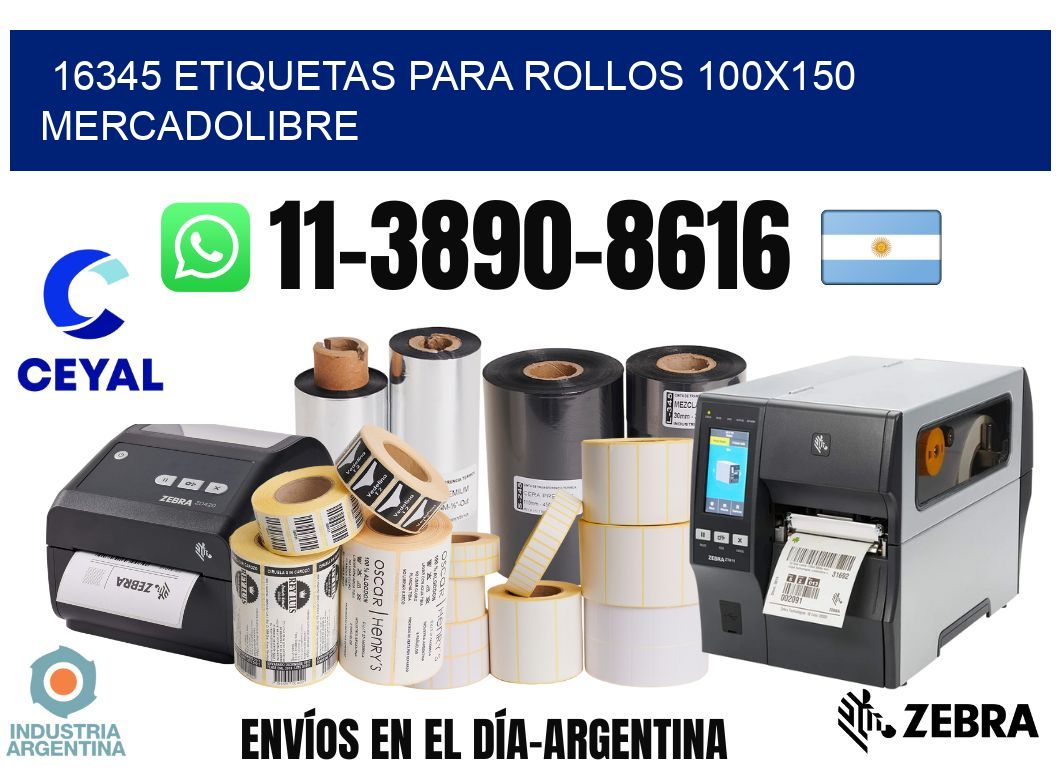 16345 etiquetas para rollos 100x150 mercadolibre