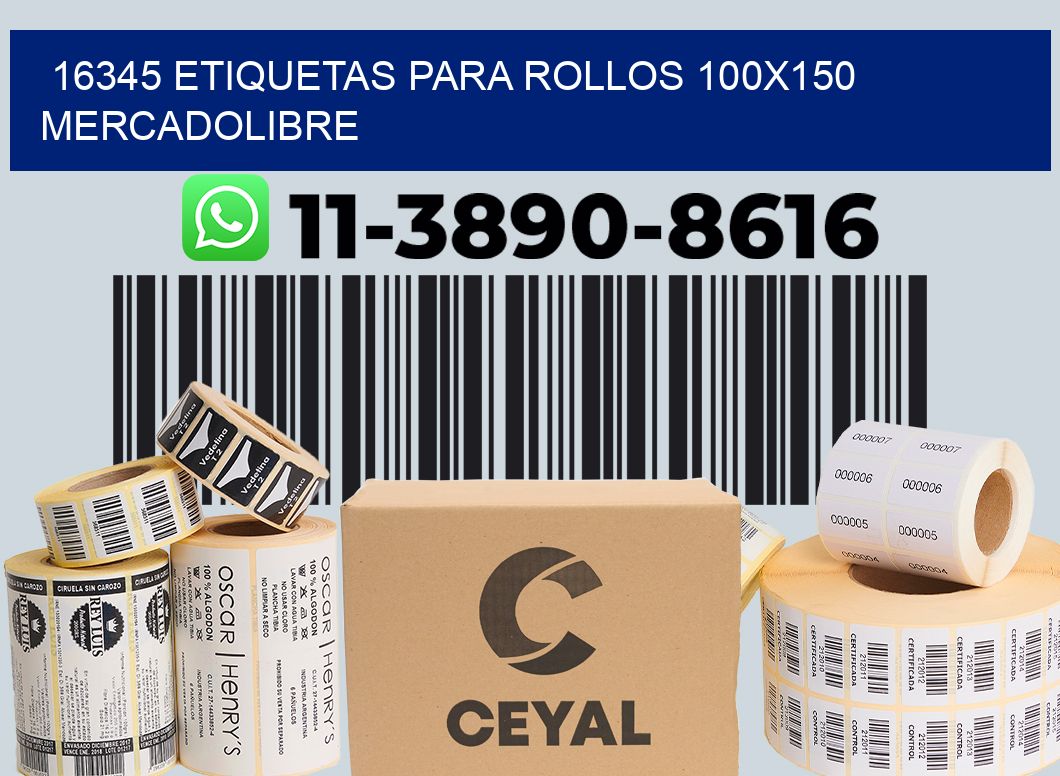 16345 etiquetas para rollos 100x150 mercadolibre