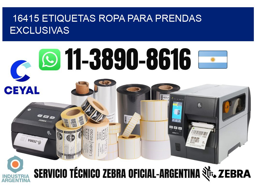 16415 Etiquetas ropa para prendas exclusivas