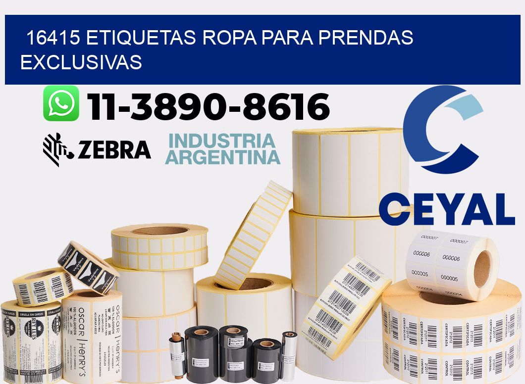 16415 Etiquetas ropa para prendas exclusivas