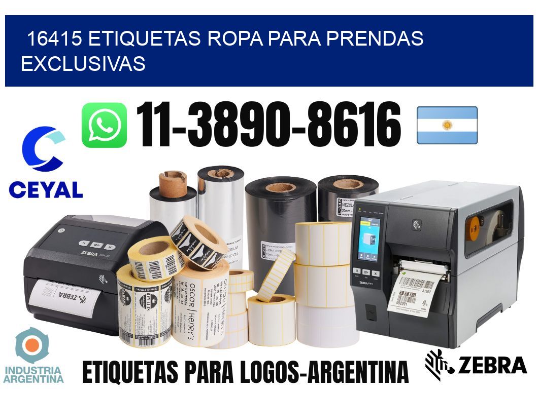 16415 Etiquetas ropa para prendas exclusivas