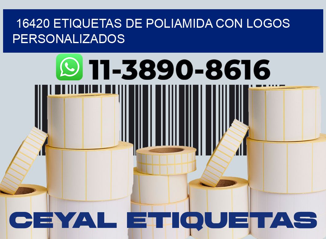 16420 Etiquetas de poliamida con logos personalizados