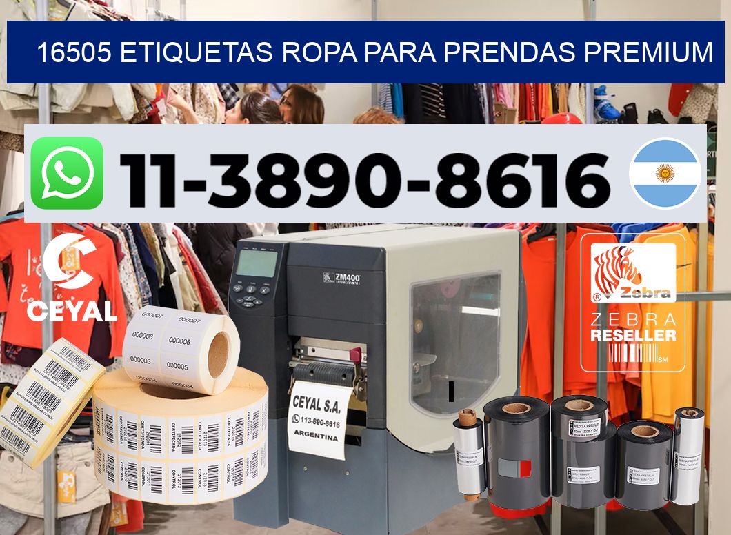 16505 Etiquetas ropa para prendas premium