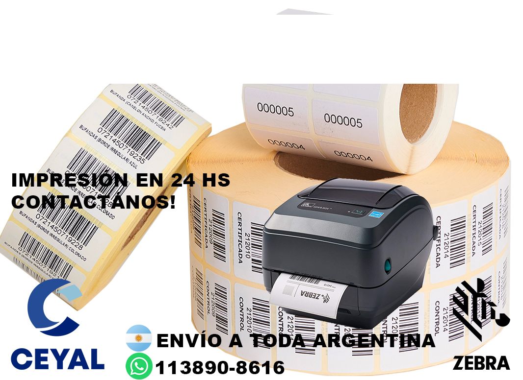 16875 precio de etiquetas térmicas adhesivas para retail