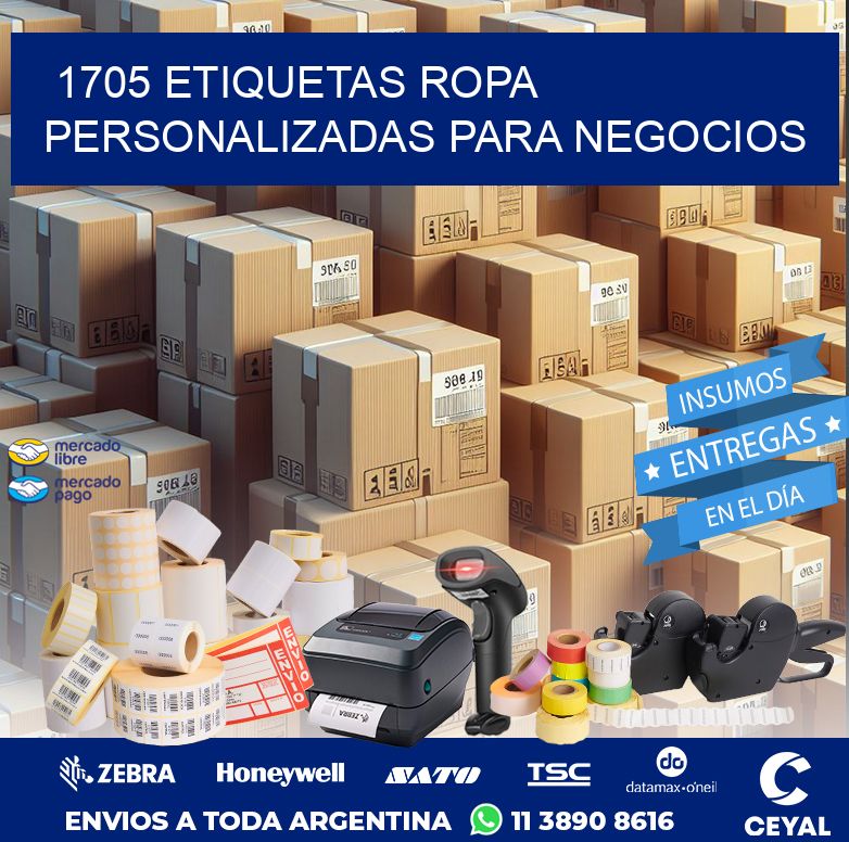 1705 Etiquetas ropa personalizadas para negocios