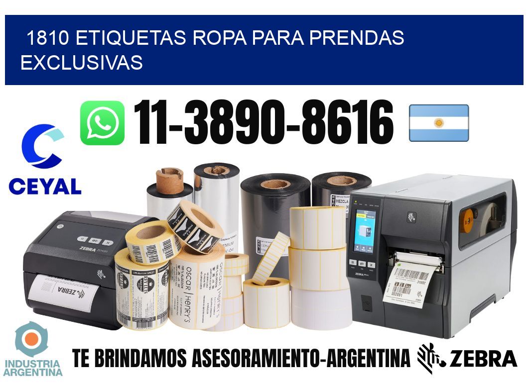 1810 Etiquetas ropa para prendas exclusivas