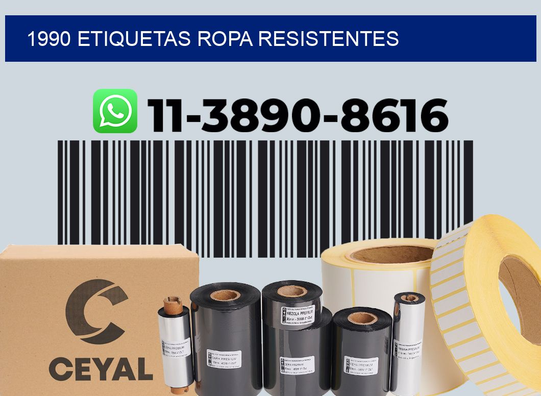 1990 Etiquetas ropa resistentes