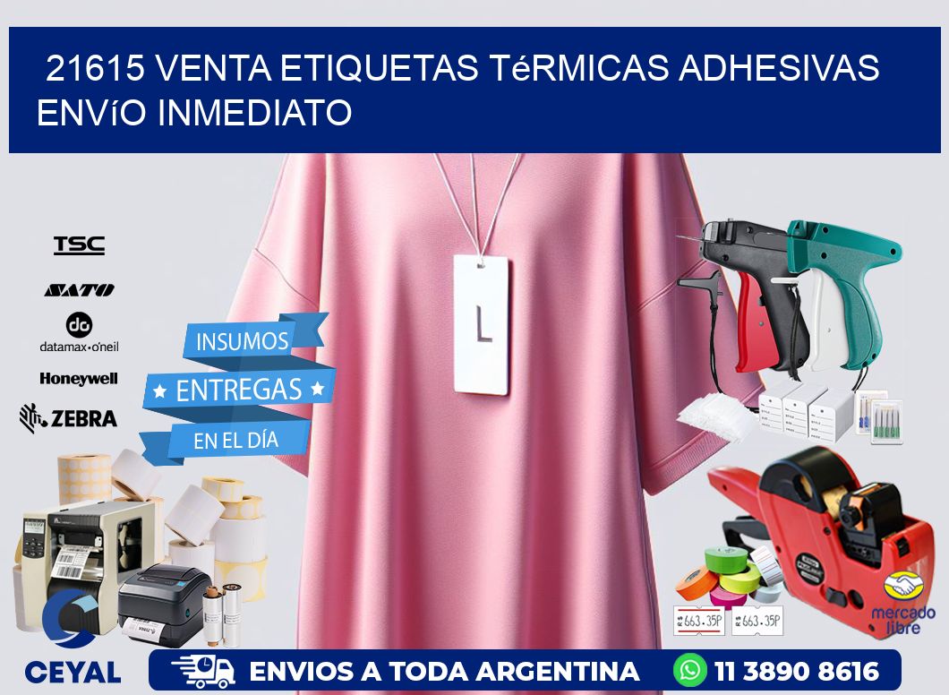 21615 venta etiquetas térmicas adhesivas envío inmediato