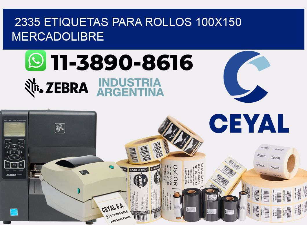 2335 etiquetas para rollos 100x150 mercadolibre