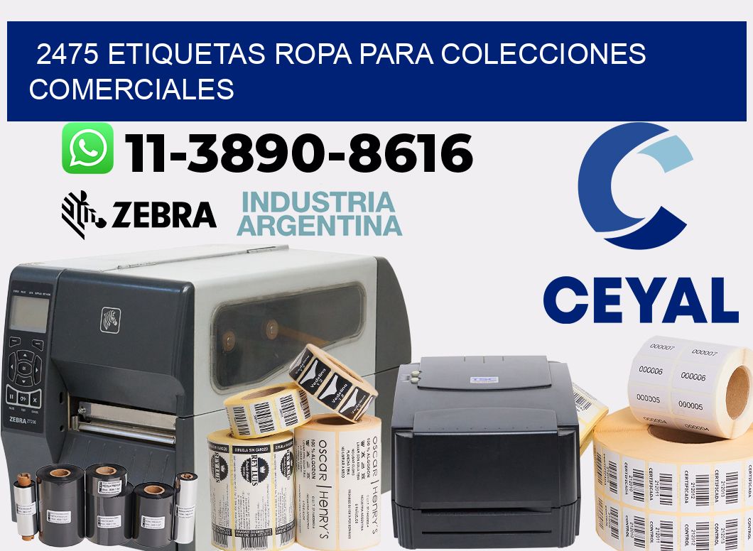 2475 Etiquetas ropa para colecciones comerciales