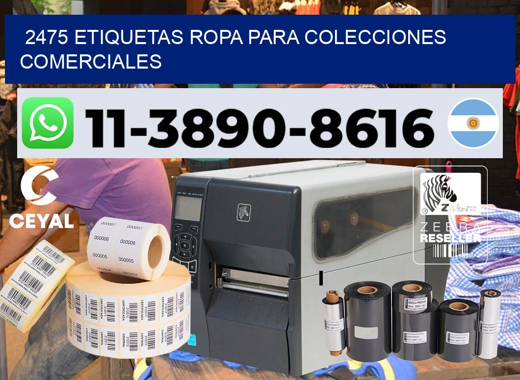 2475 Etiquetas ropa para colecciones comerciales